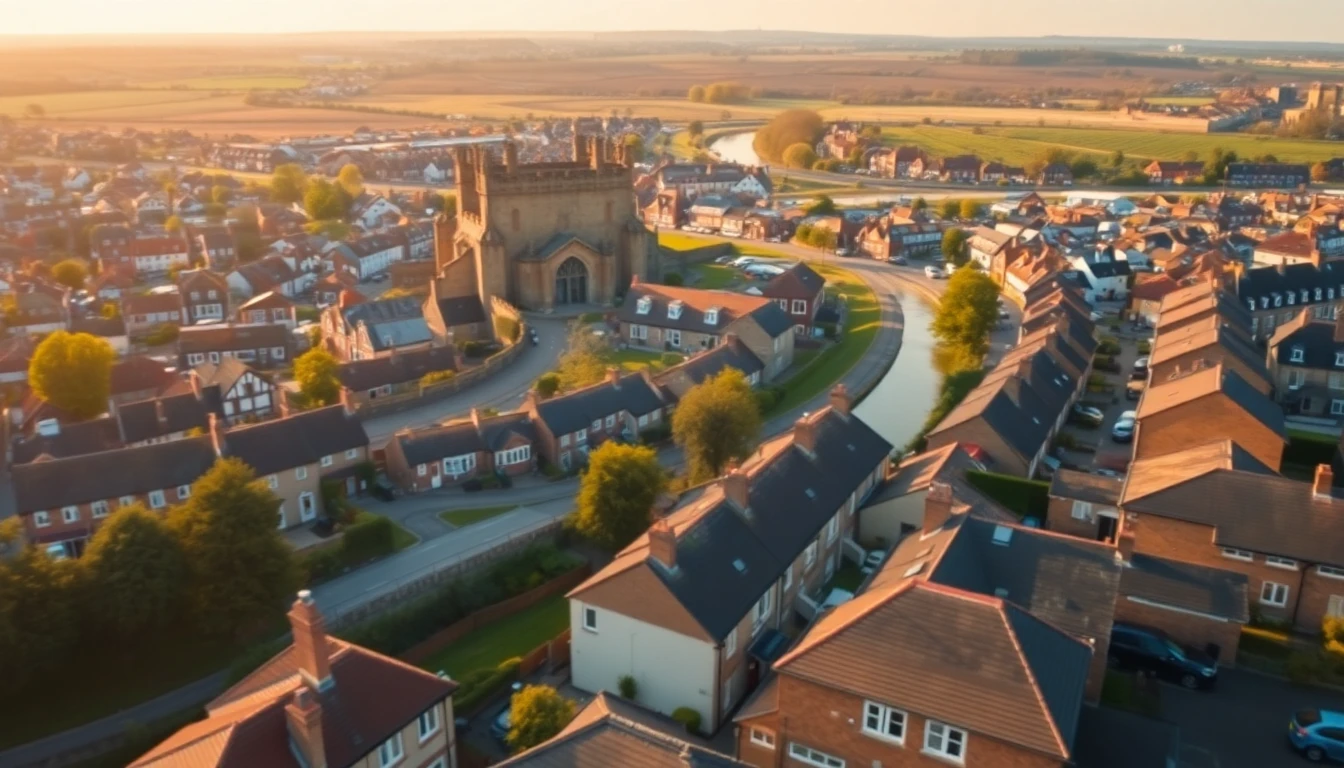 Aerial view of Colchester, Essex — drainage service area
